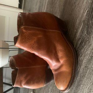 Brown REAL Genuine Leather Booties